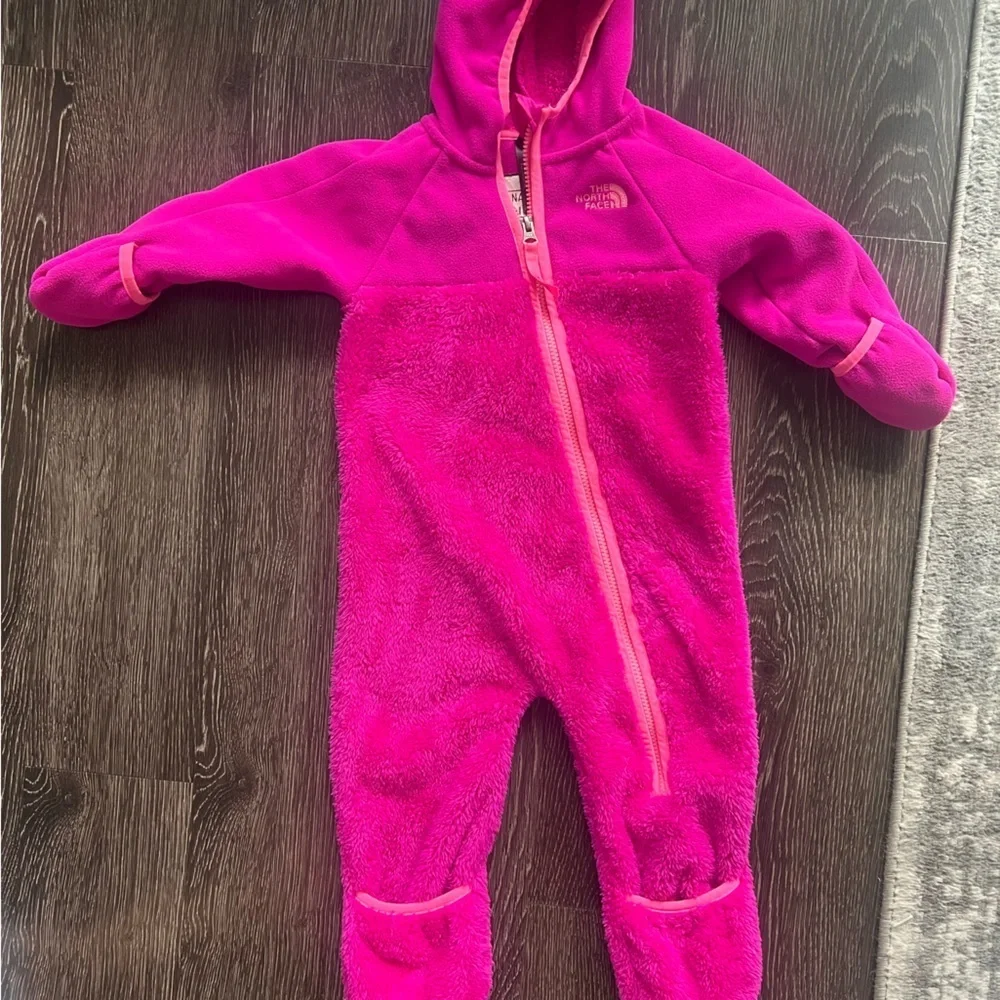 The North Face Fuchsia Kids One Piece Footie